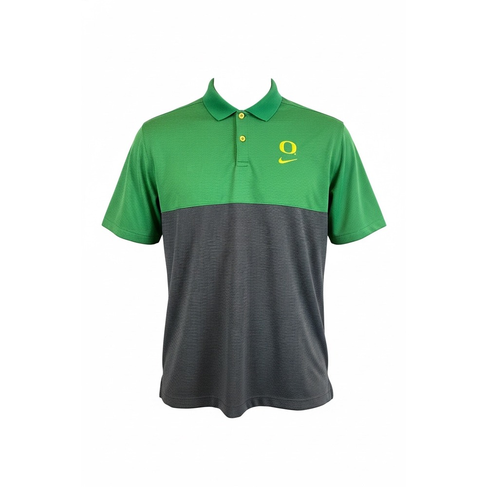 Nike Dri-FIT Oregon Ducks Polo Shirt Mens XL Green Grey Colorblock 891235-451